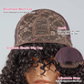 Glueless Bob Wig With Bangs Water Curly Textured Human Hair