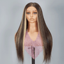 Shine Hair 9x6 Glueless Shiny Highlight Multi-color Straight Wig