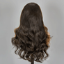 Shine Hiar Wig Glueless Brown Highlight Brazilian Body Wave Fringe Wig