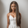 Shine Hair 9x6 Glueless Shiny Highlight Multi-color Straight Wig