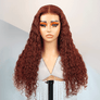Shine Hair 9x6 Glueless Hottest Micro Knots Reddish Brown Curly Wig