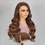Shine Hair 9x6 C Part Glueless Chocolate Brown Body Wave Wig