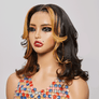 Shine Hair Wig 9x6 Glueless Layered Blonde Highlights Wavy Glueless Bob Wig
