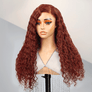 Shine Hair 9x6 Glueless Hottest Micro Knots Reddish Brown Curly Wig