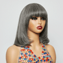 7x5 Glueless Layer Salt & Pepper Color Bob Wig Straight