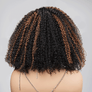 Last 5 Clearance Price 250% Density Ready to Go 9x6 Lace Glueless Brown Highlight Bob Kinky Curly Human Hair Wig