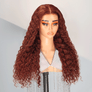 Shine Hair 9x6 Glueless Hottest Micro Knots Reddish Brown Curly Wig