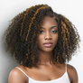 Last 5 Clearance Price 250% Density Ready to Go 9x6 Lace Glueless Brown Highlight Bob Kinky Curly Human Hair Wig