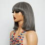 7x5 Glueless Layer Salt & Pepper Color Bob Wig Straight