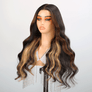 Shine Hair 9x6 Chic Glueless Blonde Highlight Body Wave Wig