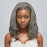 7x5 Glueless Salt & Pepper Bob Short Layered Wavy Wig