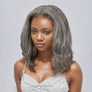 7x5 Glueless Salt & Pepper Bob Short Layered Wavy Wig