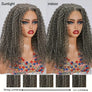 7x5 Glueless Bouncy Kinky Curly Color Salt & Pepper Wig