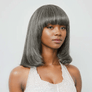 7x5 Glueless Layer Salt & Pepper Color Bob Wig Straight