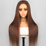 5x5 Glueless Wig Wear Go Chocolate Brown Colored Straight Human Hair Wigs