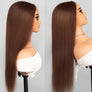 5x5 Glueless Wig Wear Go Chocolate Brown Colored Straight Human Hair Wigs