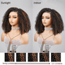 Last 5 Clearance Price 250% Density Ready to Go 9x6 Lace Glueless Brown Highlight Bob Kinky Curly Human Hair Wig