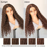 Shine Hair 9x6 Glueless Pre-All Chocolate Brown Curly Wave Wig