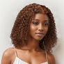 Shine Hair 9x6 Glueless New Style Chocolate Brown Bob Curly Wig