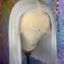 Grey Colored Hair Short Bob Wig Human Hair Wigs Pre-Plucked Hairline