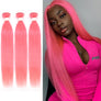 Pink Colored Hair Straight Extension Bundle Deal Cexxy Virgin Hair