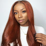 #33 Colored Straight Human Hair Lace Wig 180% Density