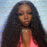 Curly Deep Wave 4x4 Closure Wigs 150% 200% Human Hair