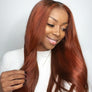 #33 Colored Straight Human Hair Lace Wig 180% Density