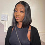 Short Bob Wig Straight T Part Lace 100% Virgin Human Hair Wigs For Women