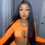 Straight 6*6 Lace Closure Wig Pre-plucked Brazilian Human Hair Lace Wig