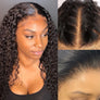 Cexxy Hair Curly Deep Wave 13X4 Fake Scalp Wig Virgin Hair Invisible Knot Lace Front Wig