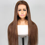 HD Glueless Chocolate Brown Colored Straight Human Hair Wigs