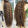 Hot Selling 4/27 Highlight Color Deep Curly 13x4 4x4 Lace Wig Pre-plucked Hairline
