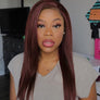 99J Colored 13x4 lace frontal Straight Human Hair Lace Wig 180% Density