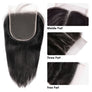 6x6 Closure Swiss Lace Straight Uprocessed Human Virgin Hair