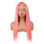 Pink Color 13x4 lace frontal Straight Wig Human Virgin Hair Lace Wig Cexxy Hair