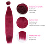 Burgundy Colored Straight Virgin Hair Extension Bundle Deal
