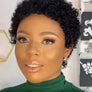 Glueless Short Pixie Cut Virgin Human Hair Full Machine Natural Curly Wig