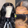 Cexxy Hair Body Wave 4X4 Fake Scalp Wig Virgin Hair Invisible Knot Lace Closure Wig