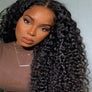 30-40in Long Wig HD Lace 5x5 Closure Wigs Curly Deep Wave Brazilian Virgin Hair