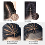 Cexxy Hair Curly Deep Wave 13X4 Fake Scalp Wig Virgin Hair Invisible Knot Lace Front Wig