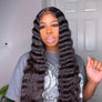 Transparent Lace 6x6 Closure Wigs Natural Wave Brazilian Virgin Hair 180% Density