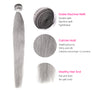 Silver Color Straight Virgin Hair Extension Bundle Deal