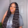 Transparent Lace 6x6 Closure Wigs Natural Wave Brazilian Virgin Hair 180% Density