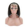 Short Bob Headband Wig 180% Density Deep Wave Natural Color Glueless