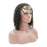 Short Bob Headband Wig 180% Density Deep Wave Natural Color Glueless