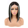 4X4 Human Hair Bob Wig Straight 180% Density with Highlight Clip in Hairs
