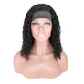Short Bob Headband Wig 180% Density Deep Wave Natural Color Glueless