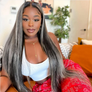 Salt and Pepper Wig 13x4 Lace Front Wig Gray Highlight Black Human Hair (7 days Customization)