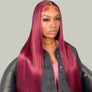 #99J Colored Body Wave Human Hair Lace Wig 180% Density